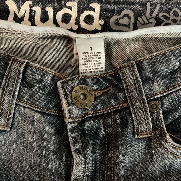 MUDD Vintage Womens Juniors Straight Leg Jeans - Picture 3 of 3
